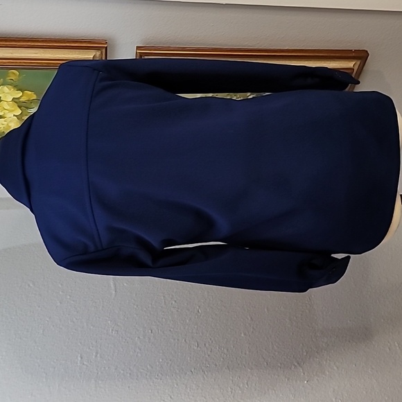 Vintage navy blue polyester shacket size small - Picture 9 of 14